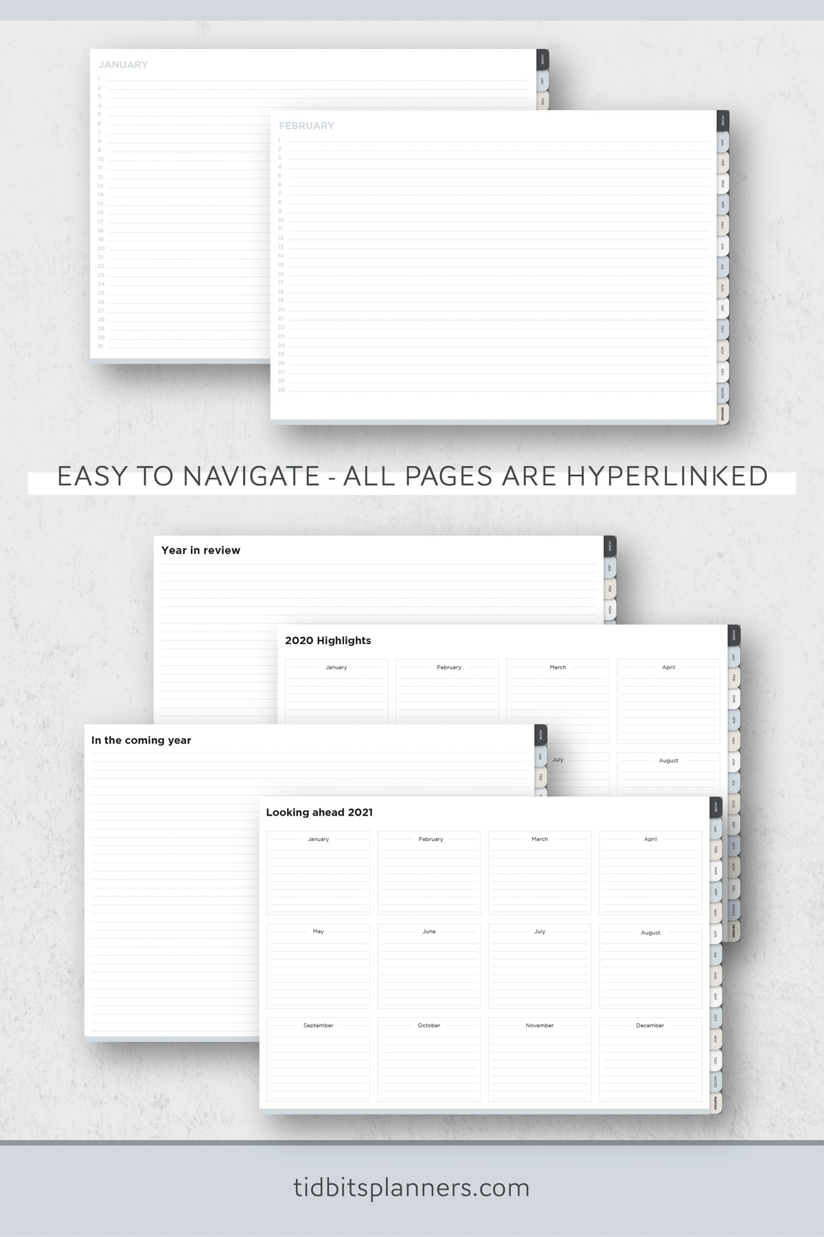 Digital pages in the TIDBITS Day Planner