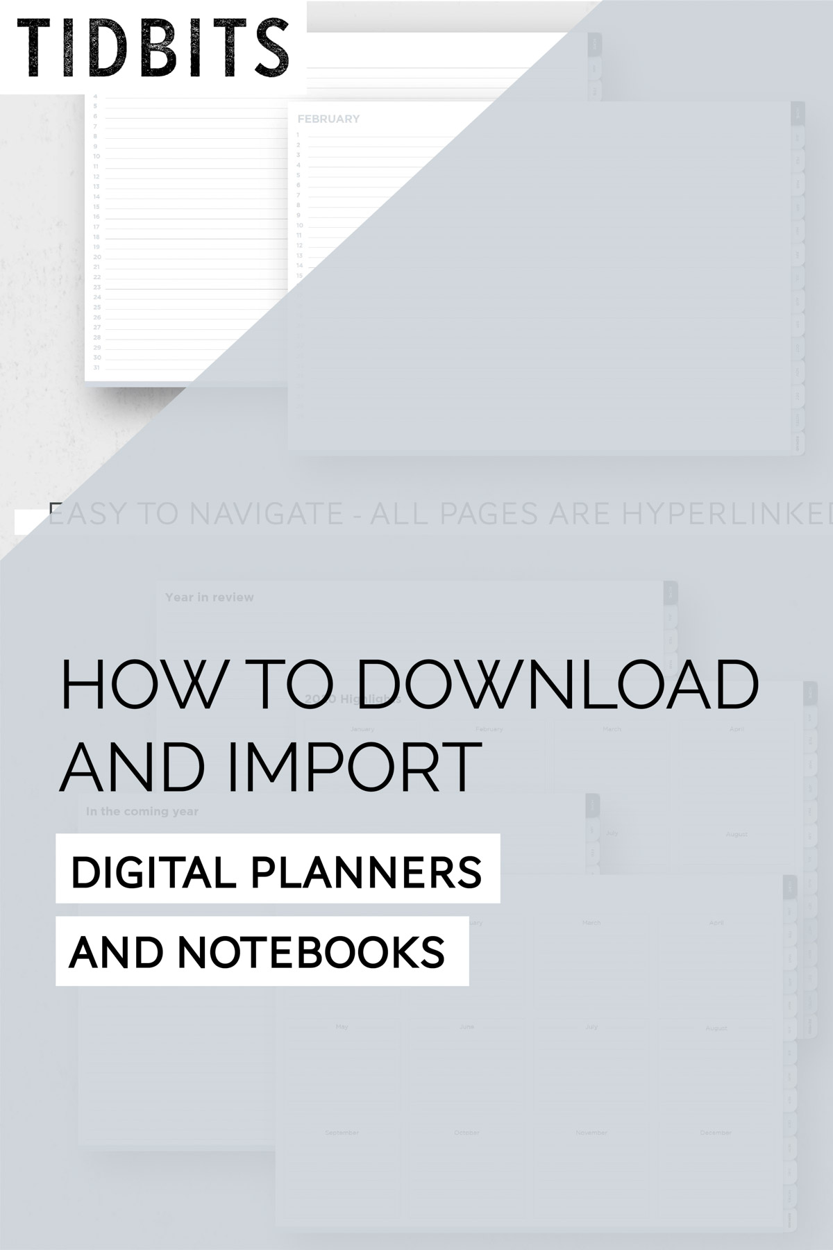 How to Download and Import digital planners and notebooks