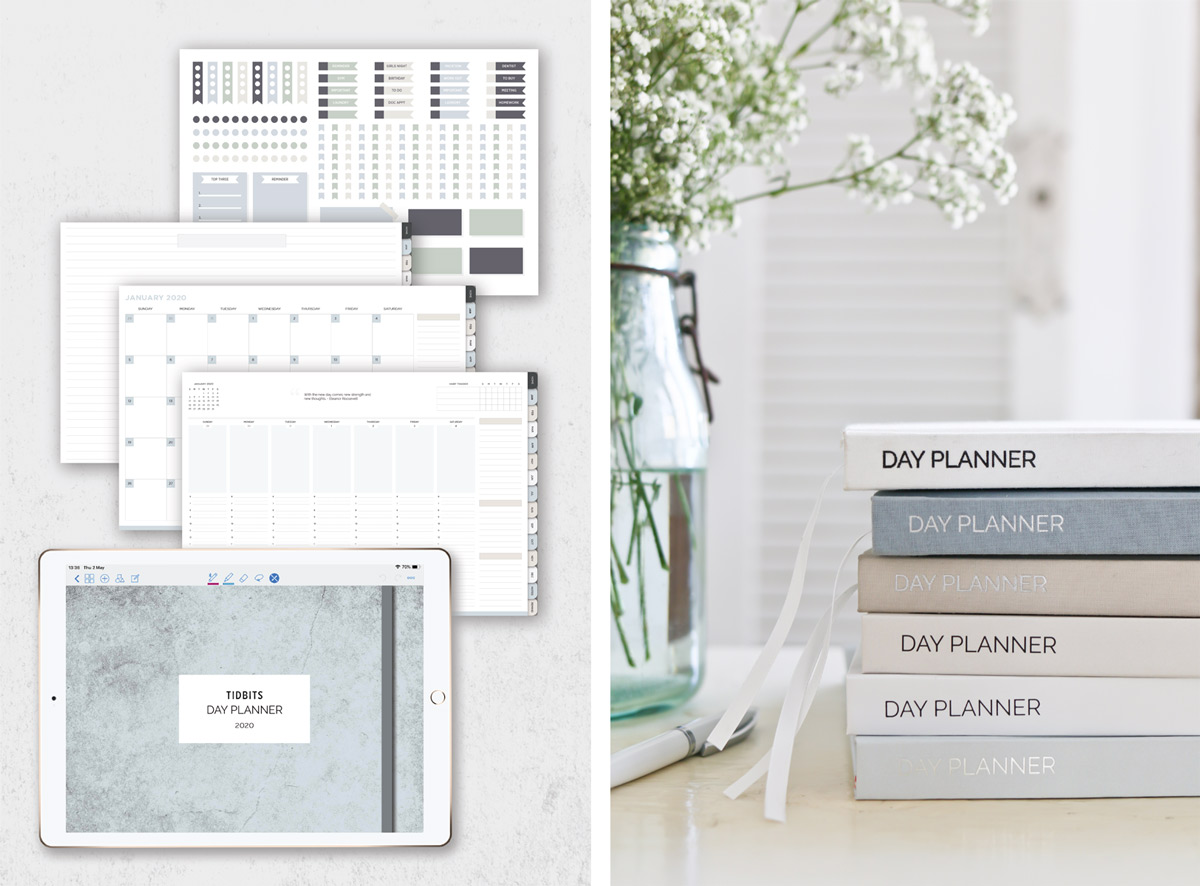 Digital pages in the TIDBITS Day Planner