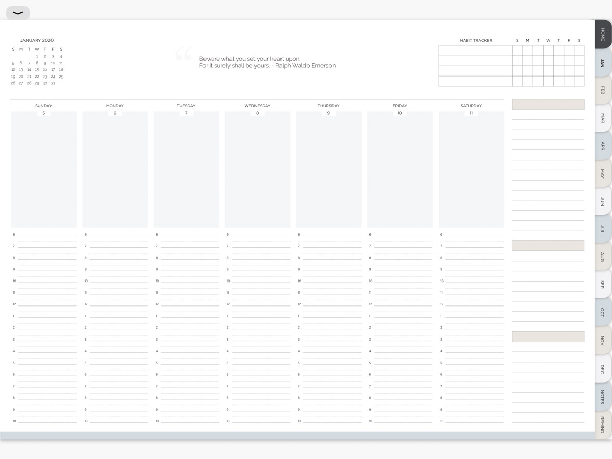 Digital pages in the TIDBITS Day Planner