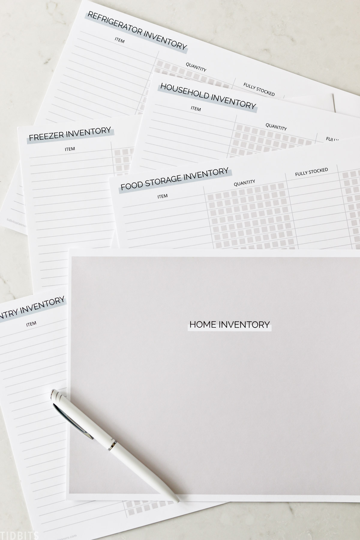 Free printable Home Inventory Pack