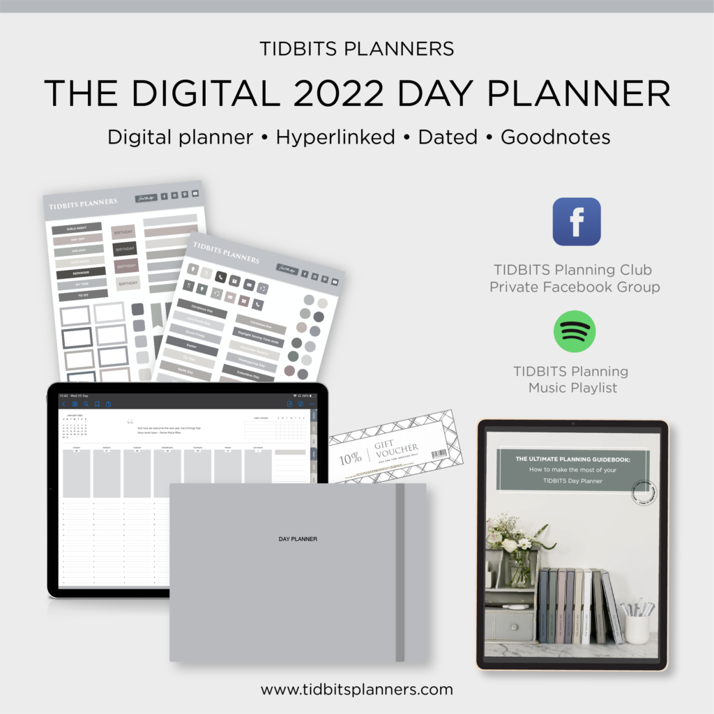 The TIDBITS Digital planner 2022