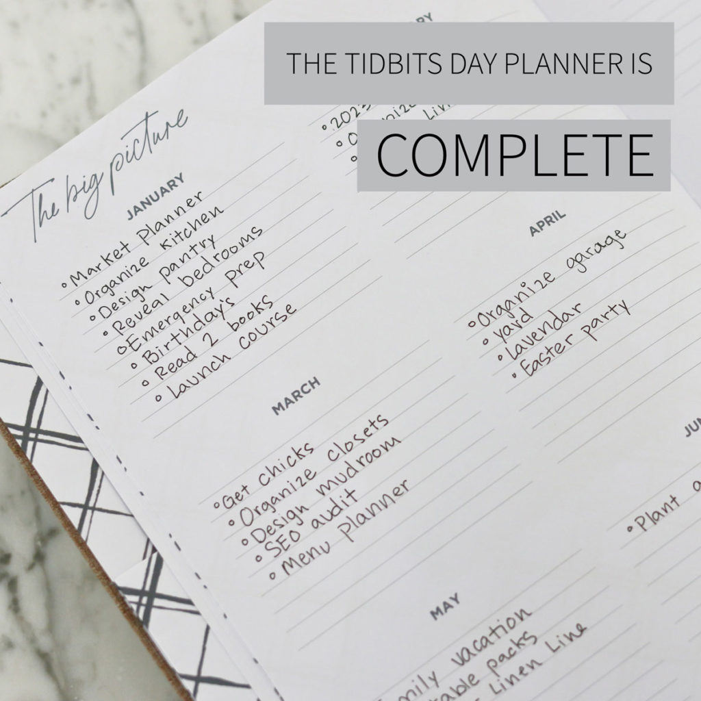 The TIDBITS Day Planner is a complete planner